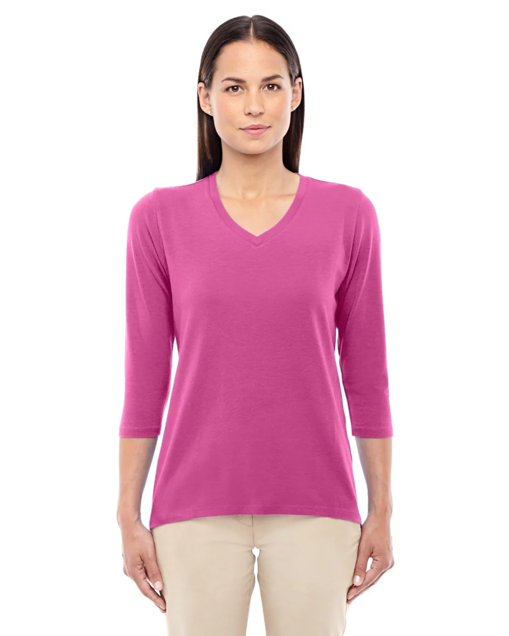 DEVON AND JONES Ladies' Perfect Fit™ Bracelet-Length V-Neck Top