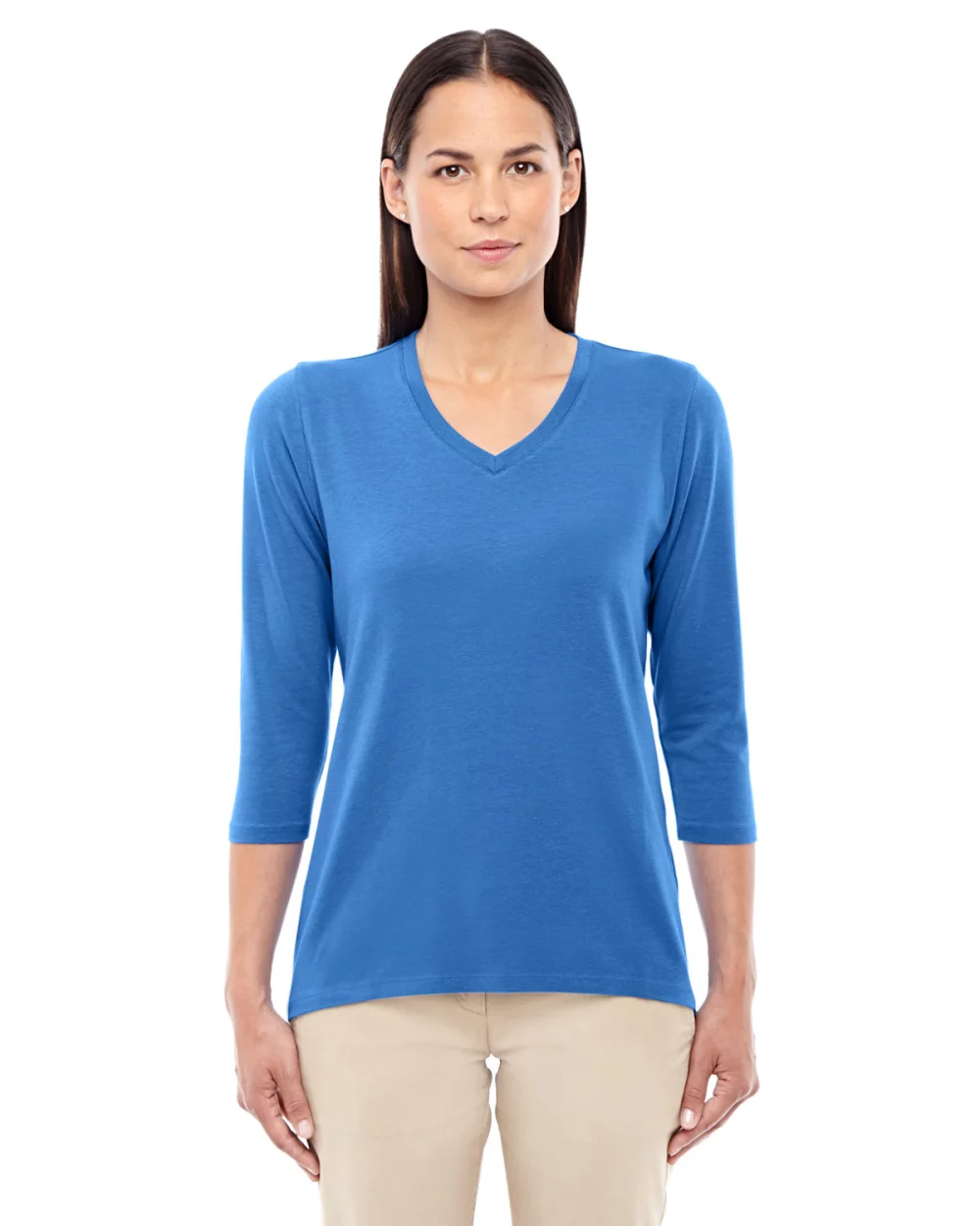 DEVON AND JONES Ladies' Perfect Fit™ Bracelet-Length V-Neck Top