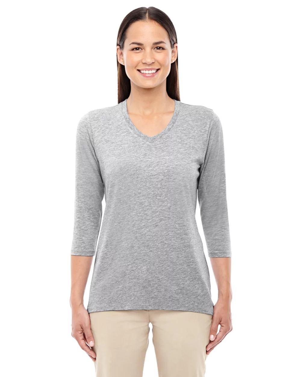 DEVON AND JONES Ladies' Perfect Fit™ Bracelet-Length V-Neck Top