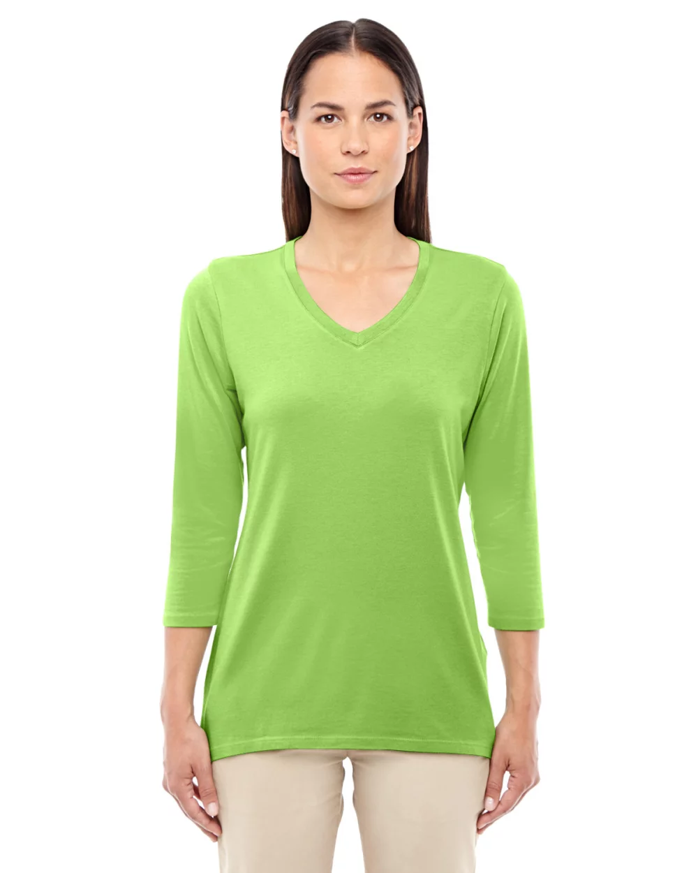 DEVON AND JONES Ladies' Perfect Fit™ Bracelet-Length V-Neck Top