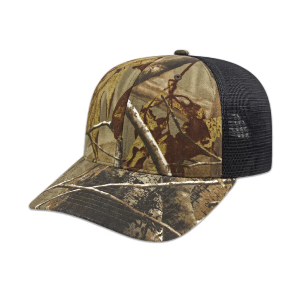 Casquette de camionneur en filet camouflage