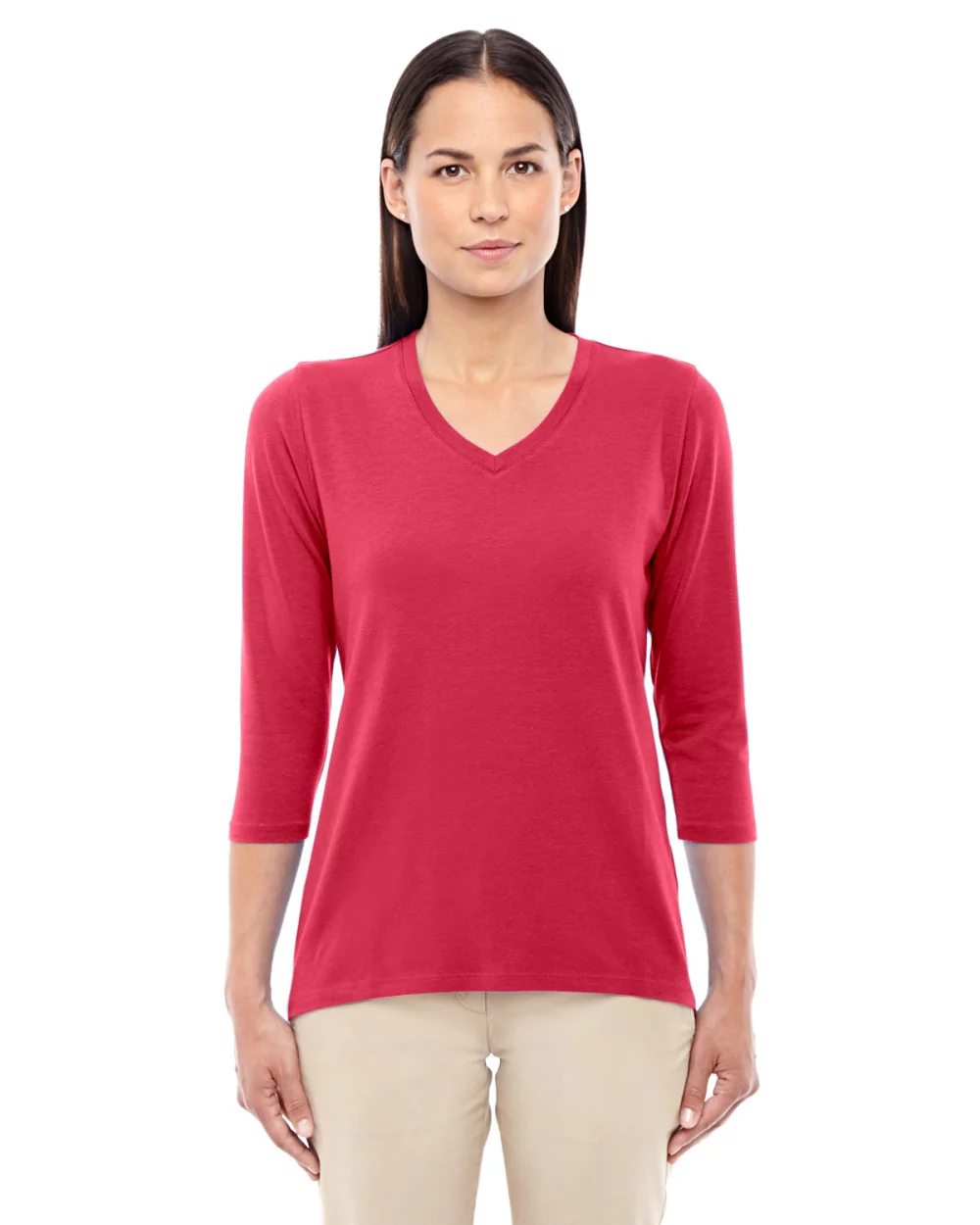 DEVON AND JONES Ladies' Perfect Fit™ Bracelet-Length V-Neck Top