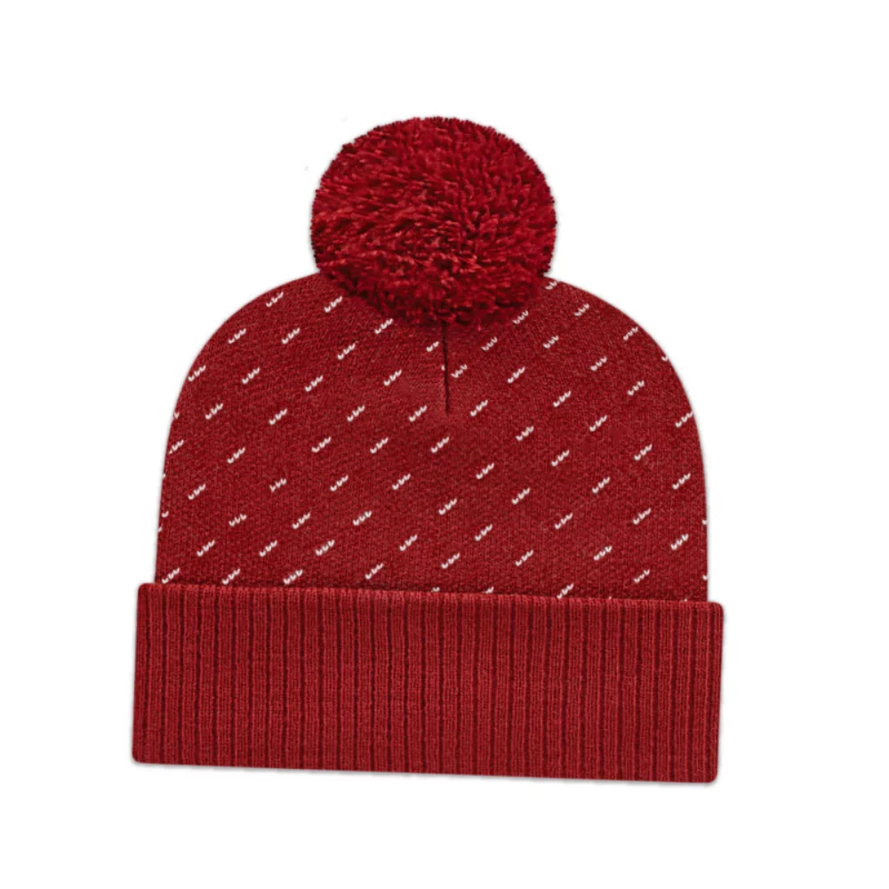 Bonnet tricoté en diagonale avec bord côtelé
