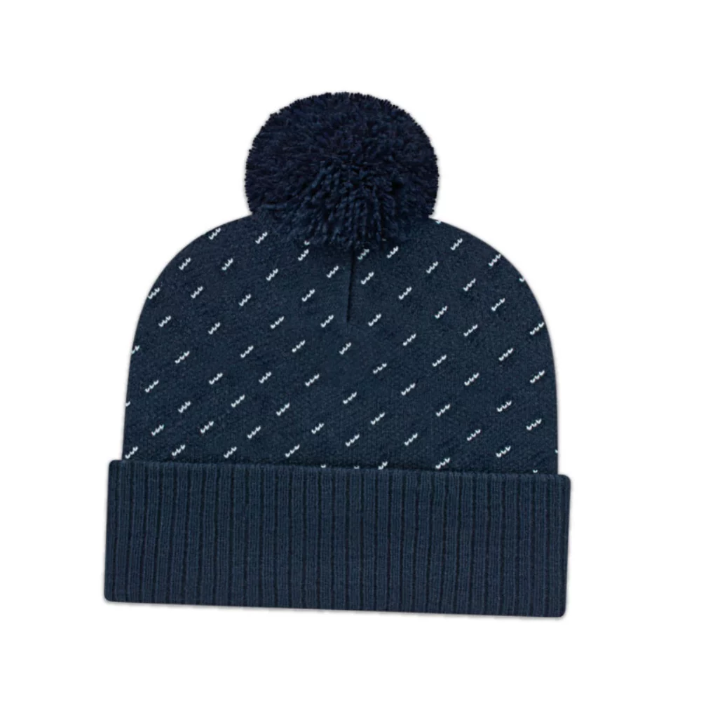 Bonnet tricoté en diagonale avec bord côtelé