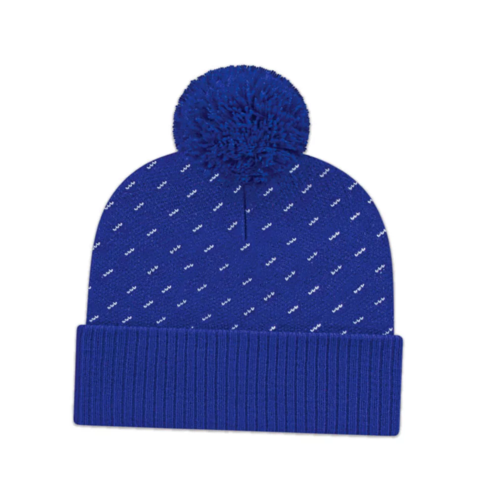 Bonnet tricoté en diagonale avec bord côtelé