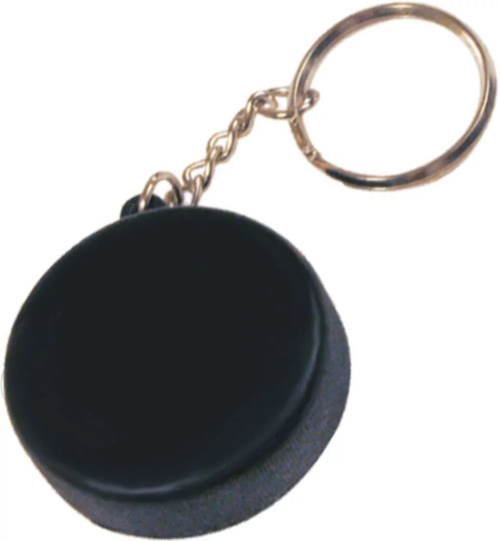Porte-clés anti-stress en forme de rondelle de hockey