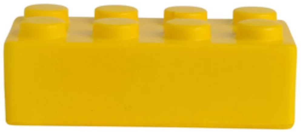 Balle anti-stress en forme de bloc de construction
