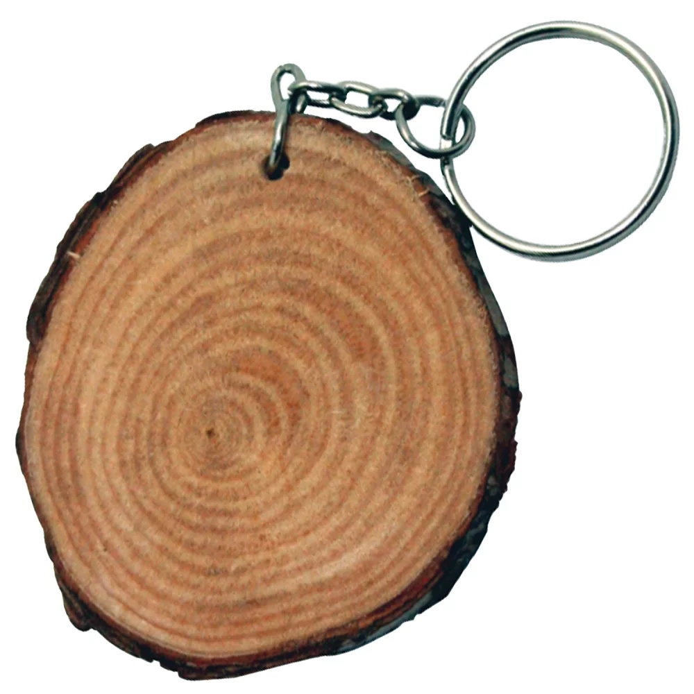 Porte-clés en bois naturel