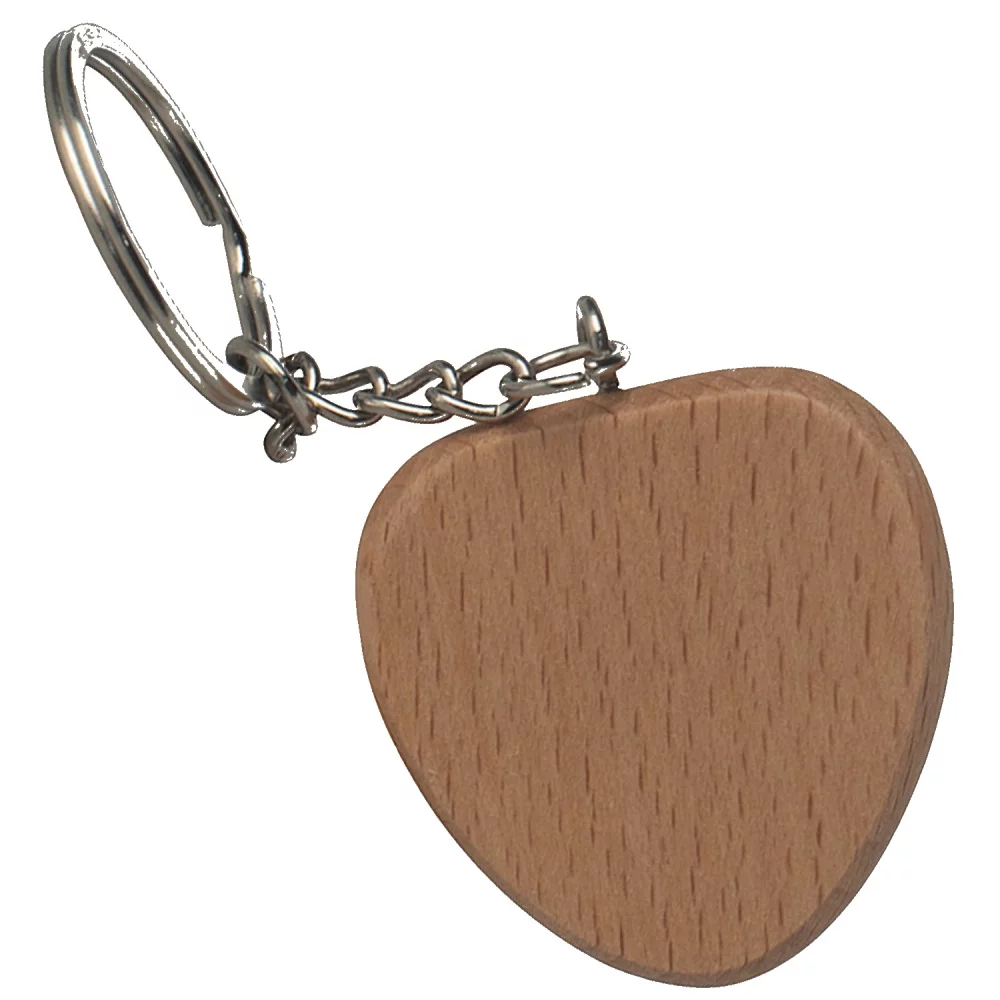 Porte-clés en bois de cœur