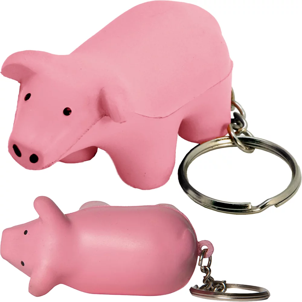 Pig Keyring Stress Reliever