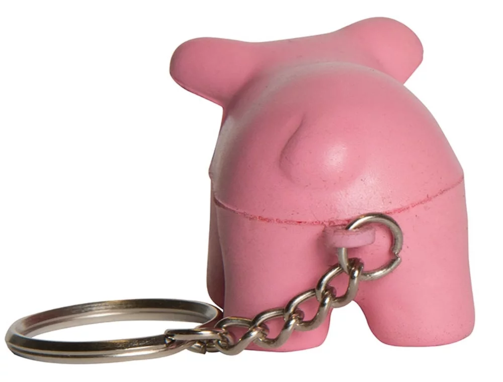 Porte-clés cochon anti-stress