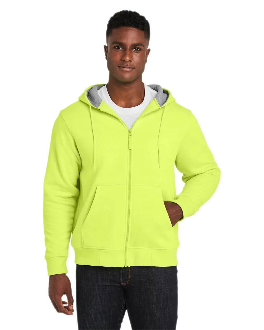 Sweat à capuche épais doublé Harriton pour homme en taille haute avec technologie ClimaBloc™