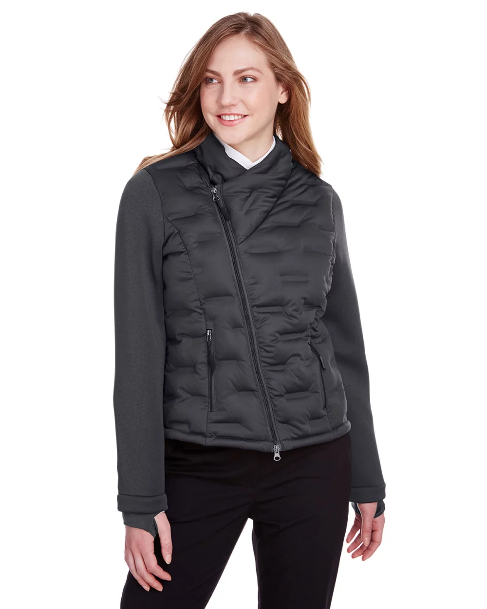 NORTH END Ladies' Loft Pioneer Hybrid Bomber Jacket