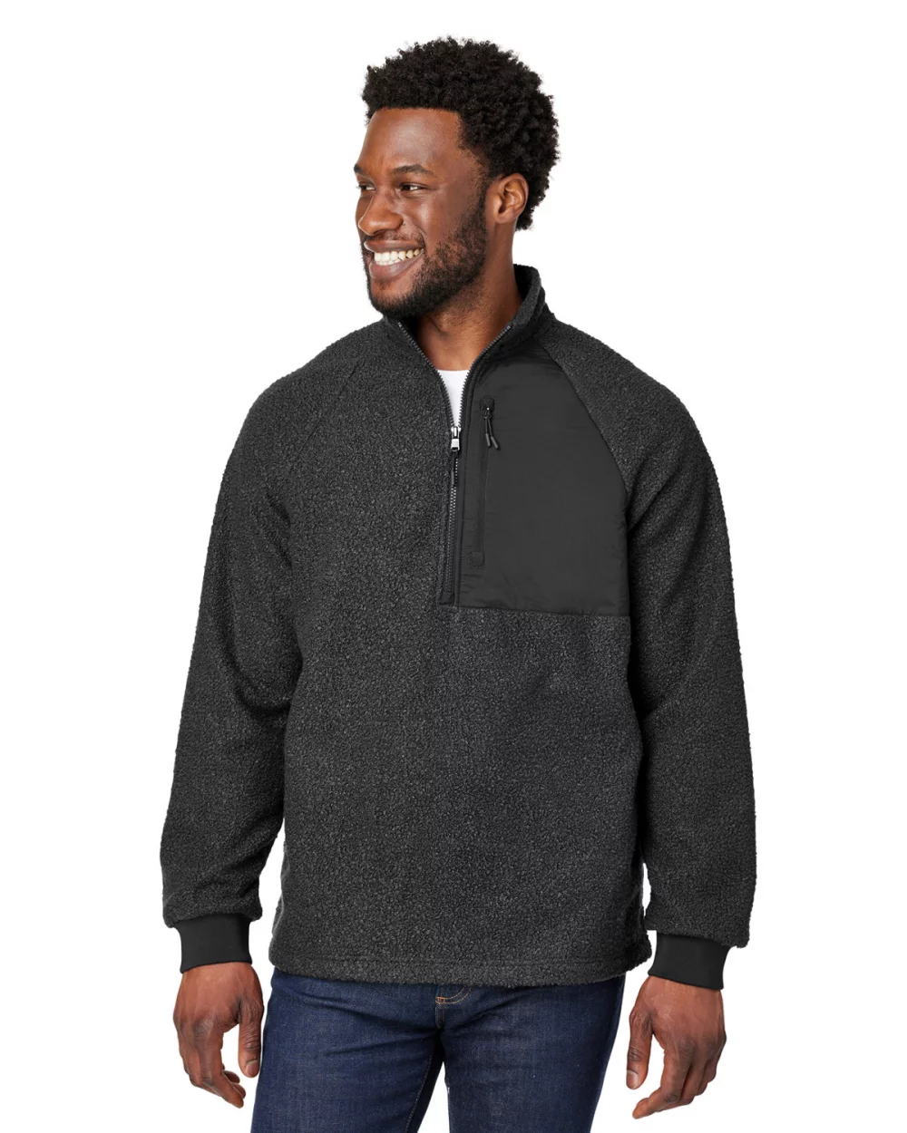 Pull à quart de zip en molleton pour homme NORTH END Aura