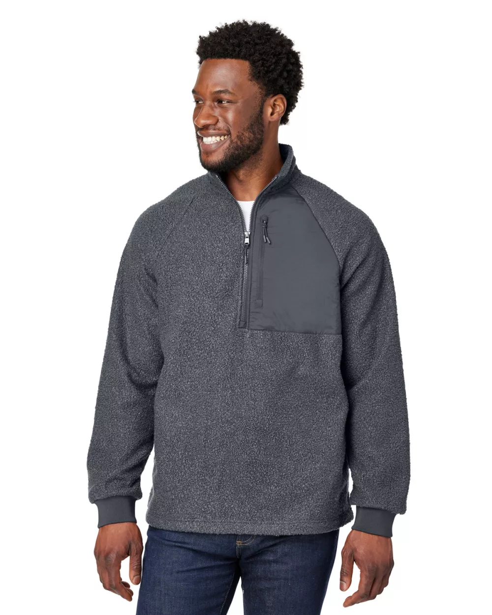 Pull à quart de zip en molleton pour homme NORTH END Aura