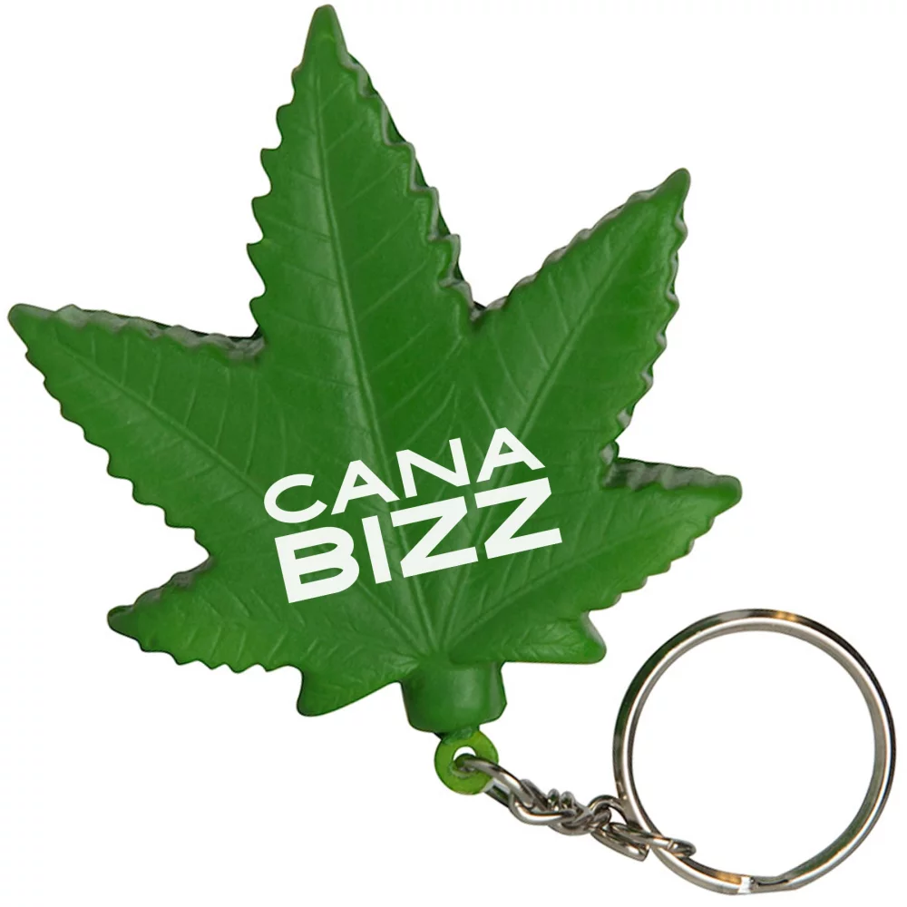 Cannabis Leaf Keyring Stress Reliever