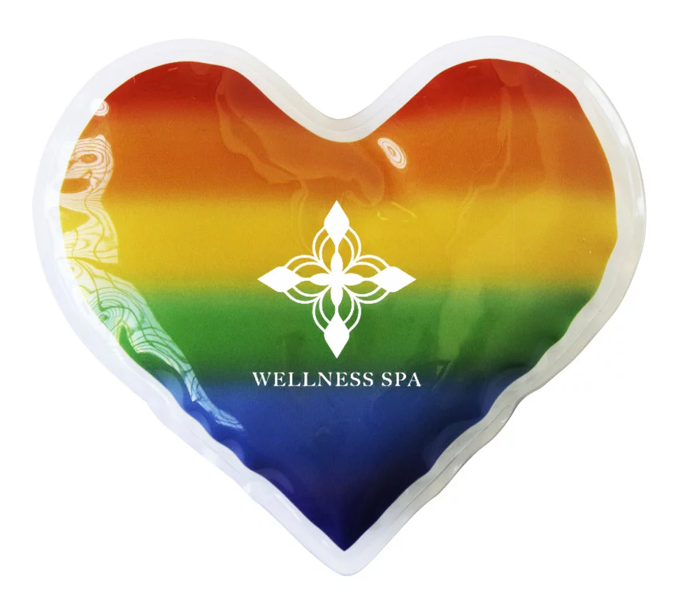 Hot/Cold Gel Bead Packs - Large Rainbow Heart