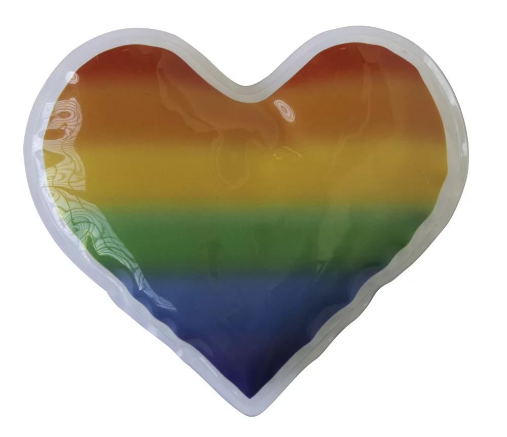 Hot/Cold Gel Bead Packs - Large Rainbow Heart
