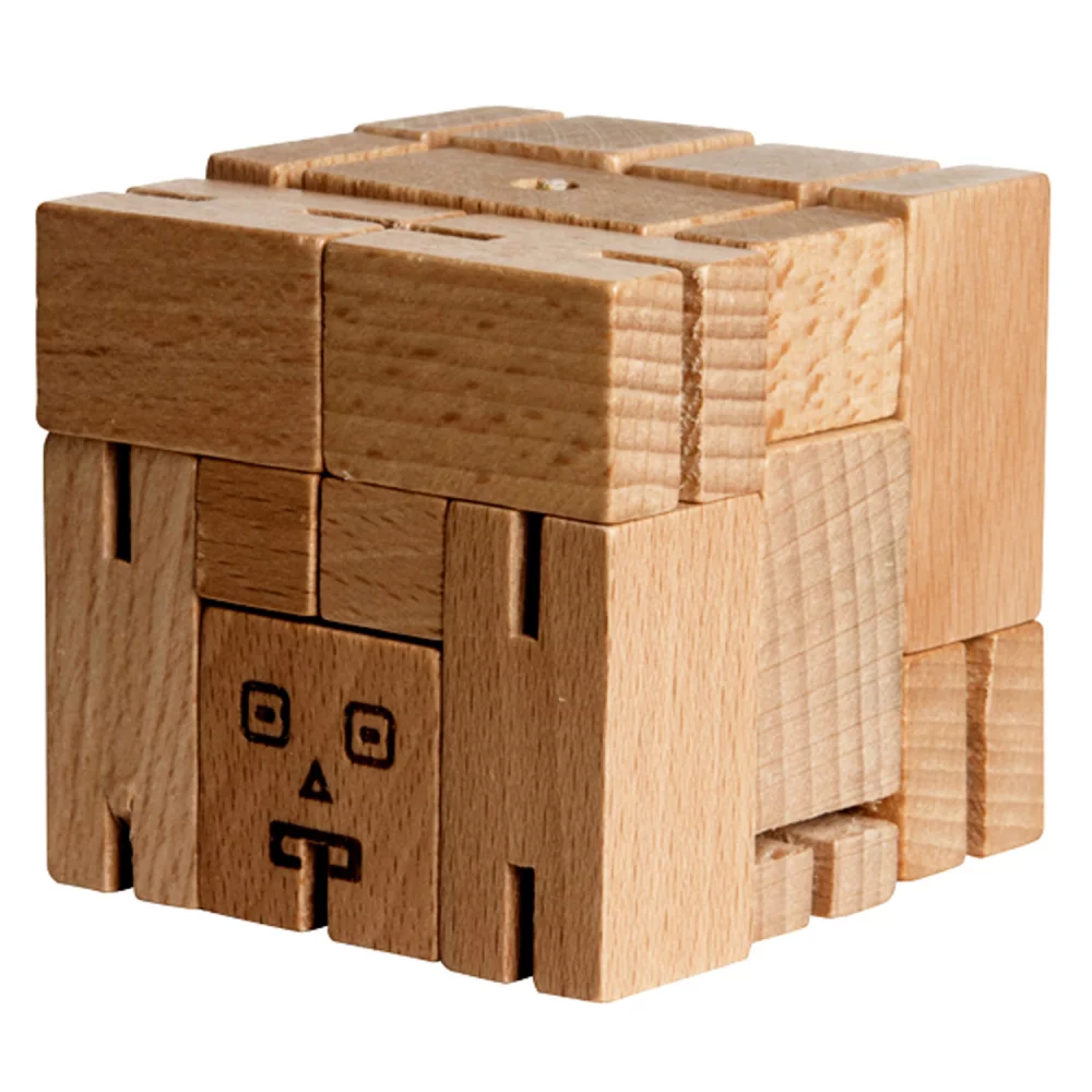 Wood Robot Cube