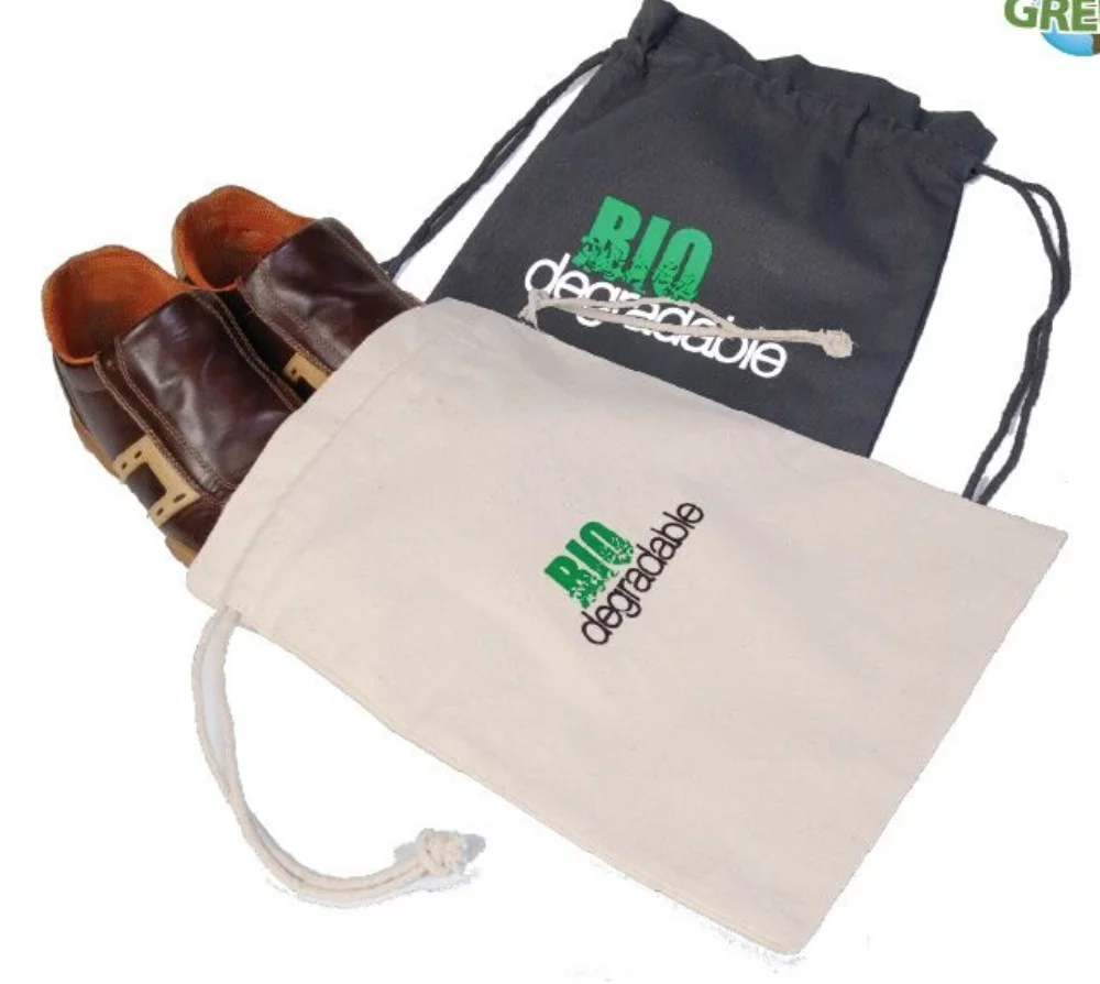 Sac à chaussures en coton à cordon