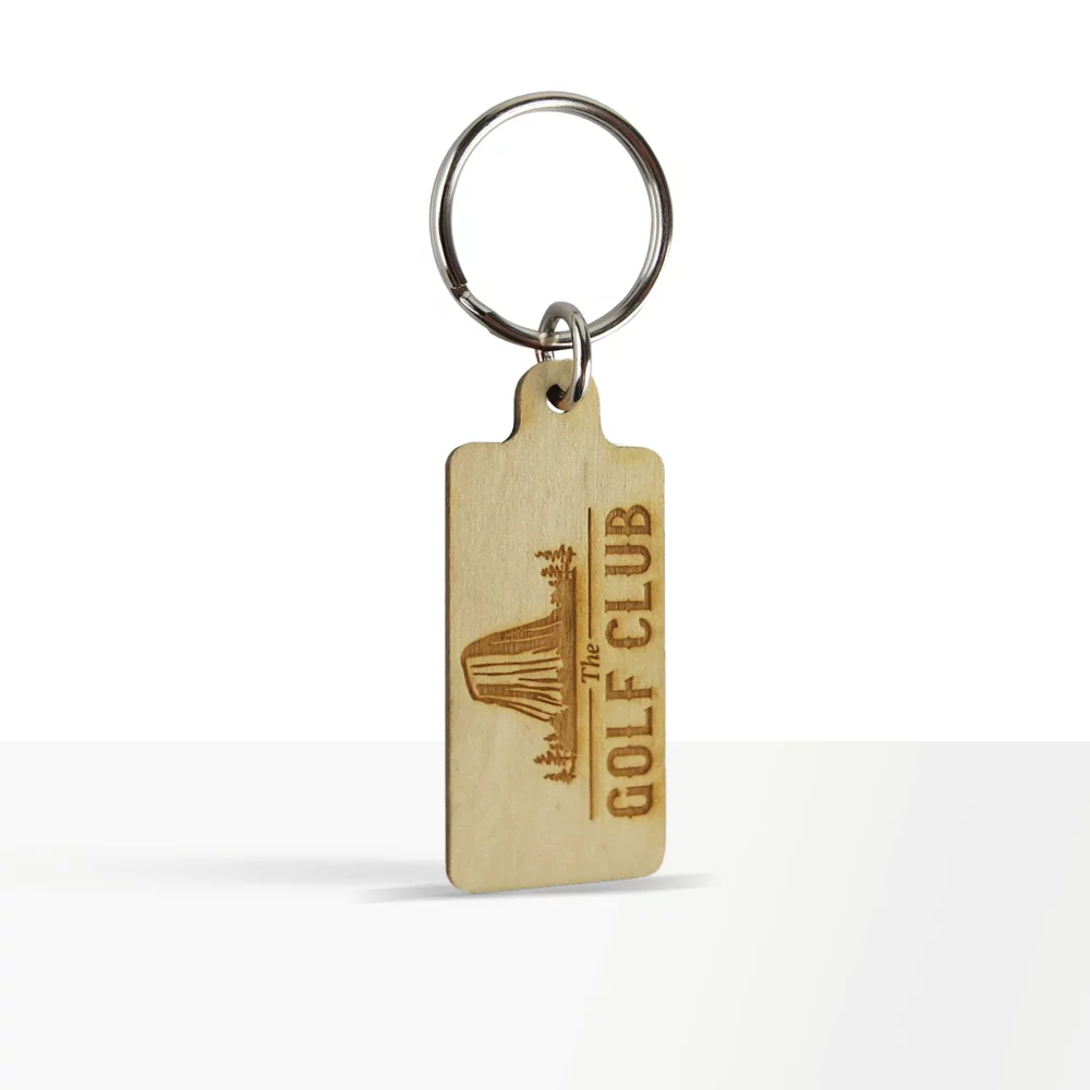 Porte-clés en bois de forme personnalisée