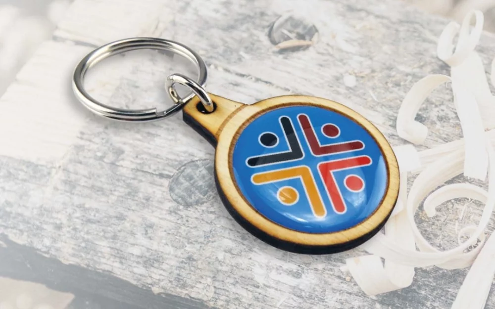 Porte-clés en bois (cercle)