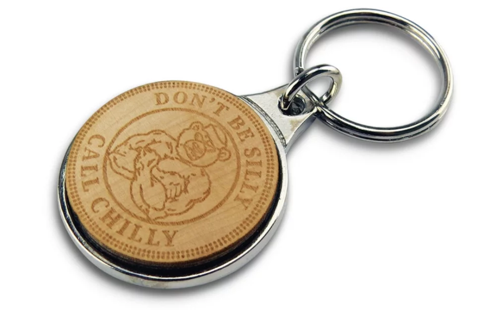 Laser Engraved Wood Key Holder (Circle)