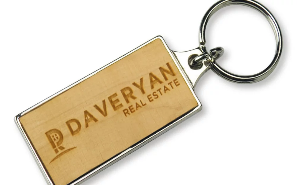 Wooden Key Holder (Rectangle) Laser Engraved