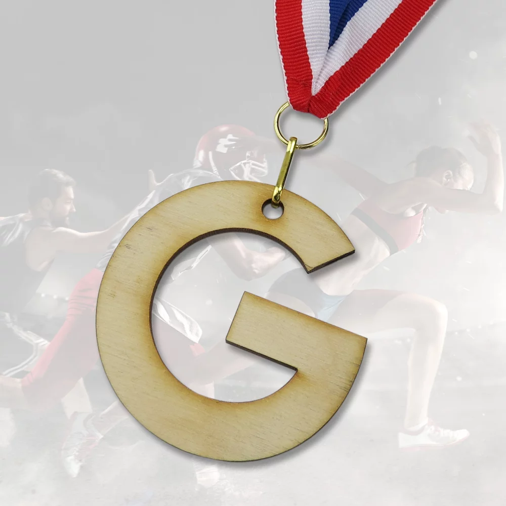 Médaille en bois de forme personnalisée