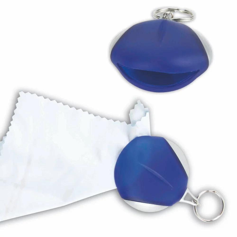 Porte-clés en PVC avec chiffon en microfibre