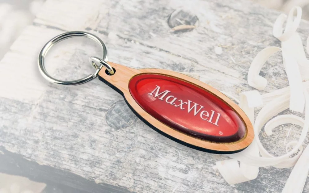 Porte-clés en bois (ovale)