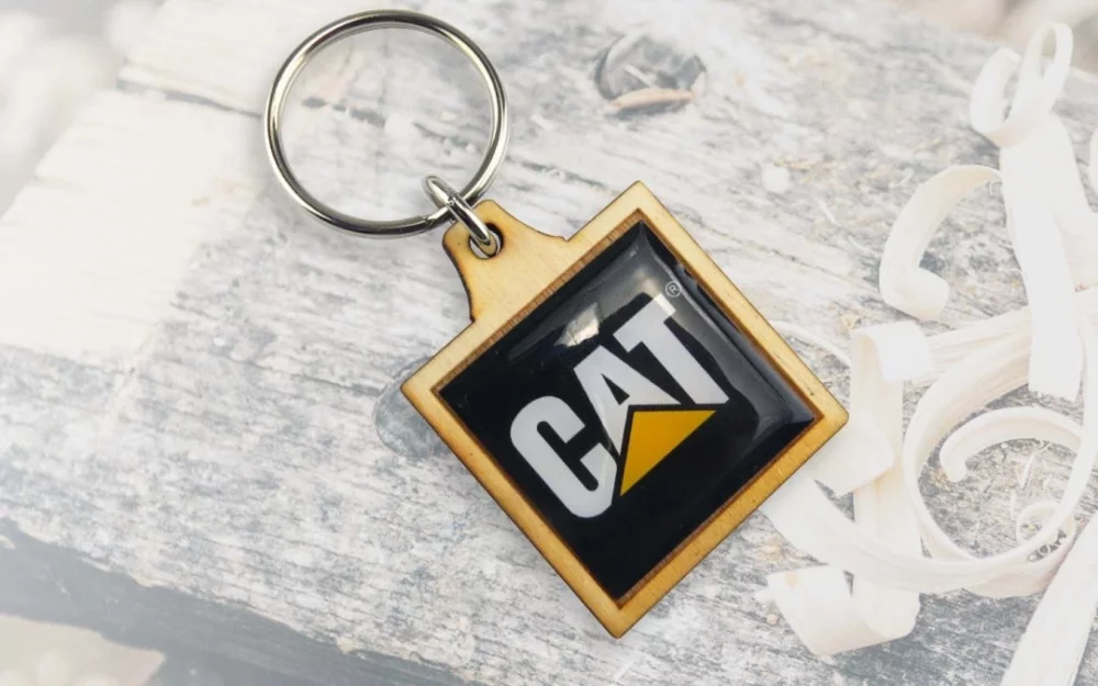 Porte-clés en bois (carré)