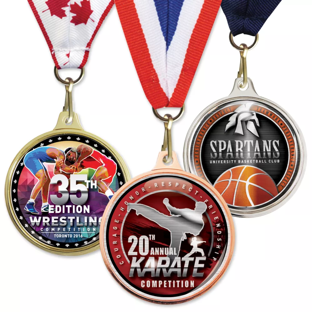 Médaillon SOS avec dos vierge (2")