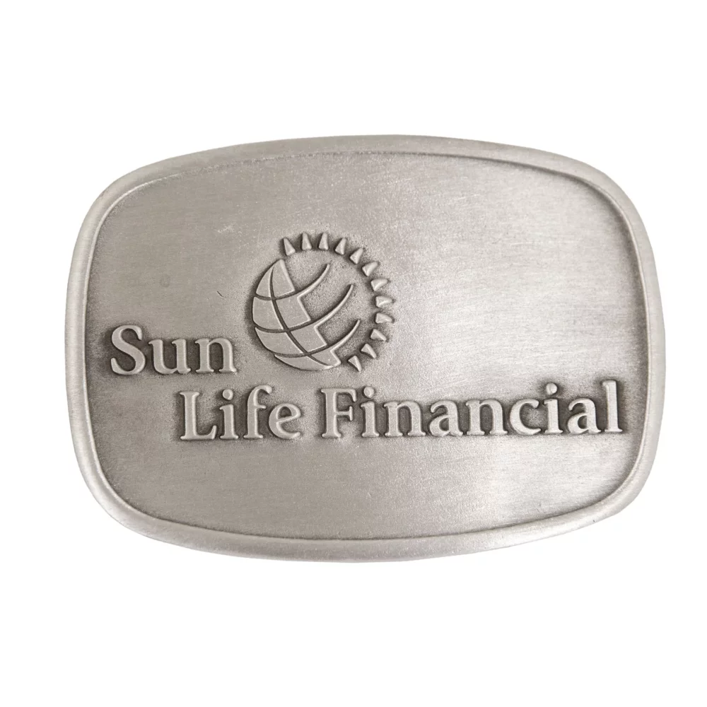 Boucle de ceinture en étain massif (2" x 3")