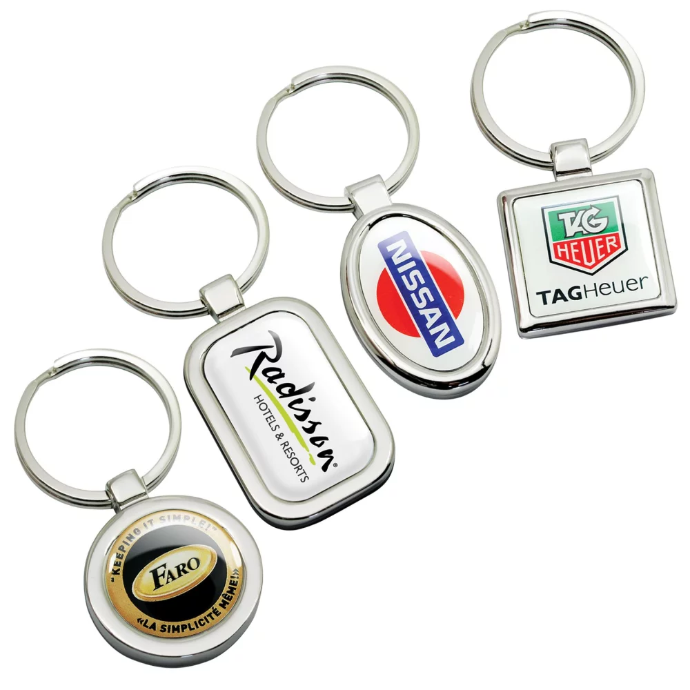 Porte-clés rectangulaire de la série Platinum avec Digi-Cal (ligne SOS)