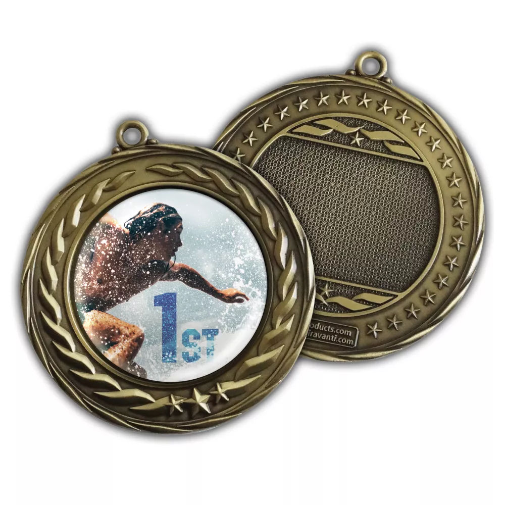 Médaillon SOS avec dos vierge (3,0 pouces)