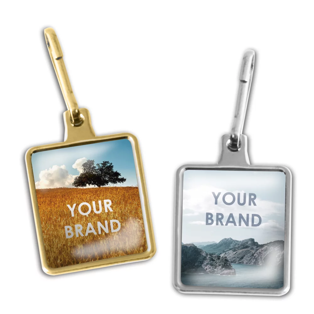 1" SOS Rectangle Zipper Pull