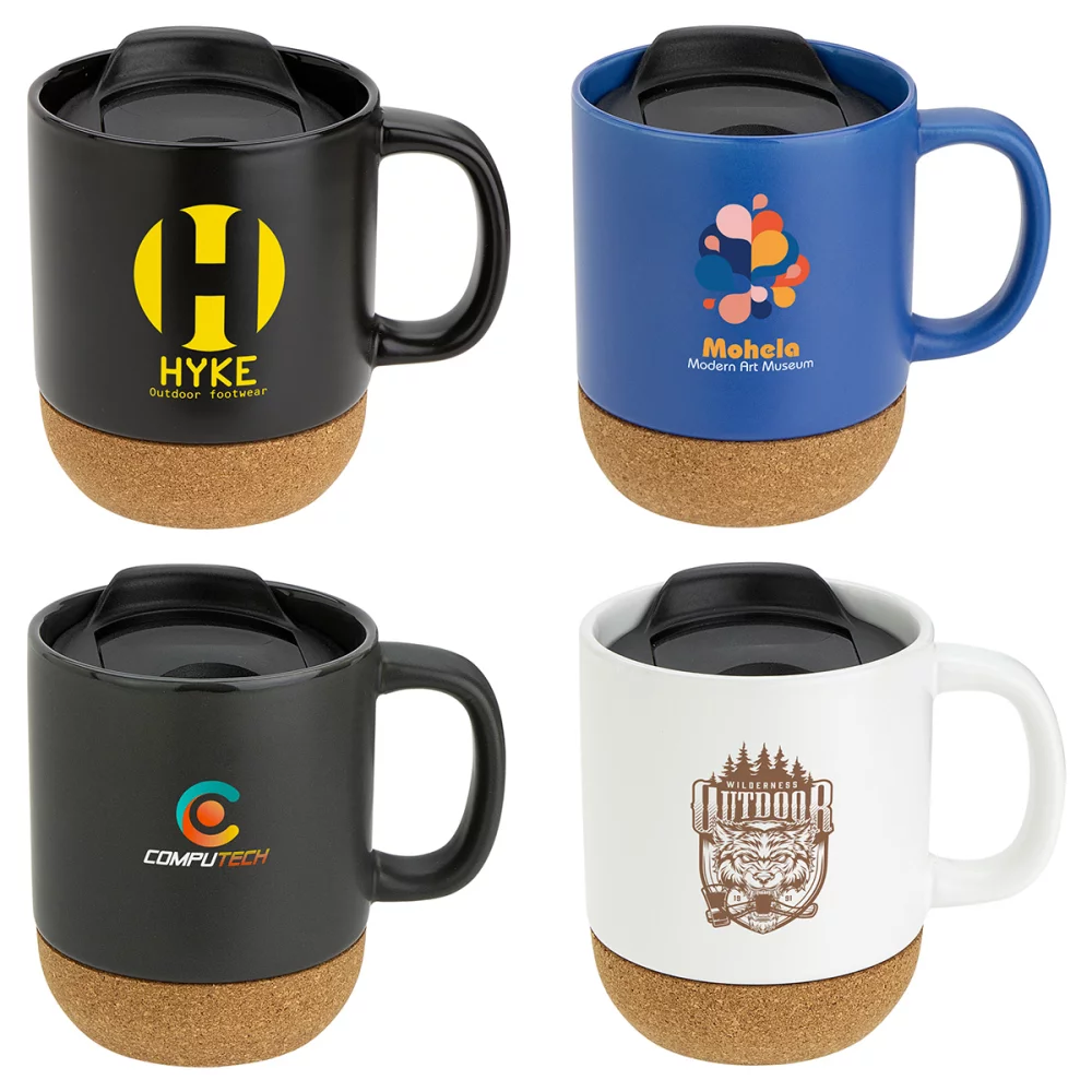 Mug en céramique Balsamo de 12 oz avec base en liège