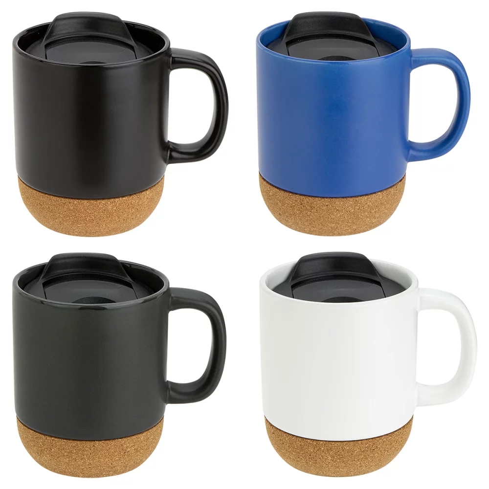 Mug en céramique Balsamo de 12 oz avec base en liège