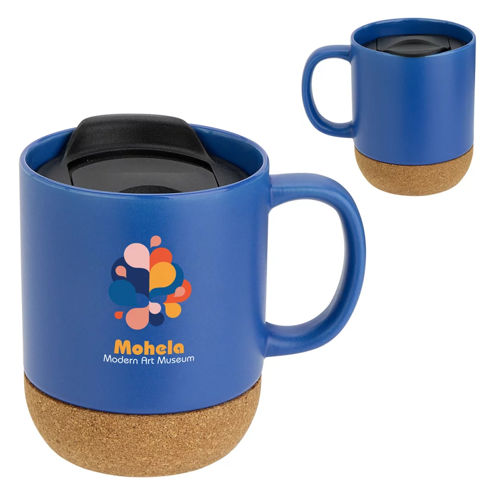 Mug en céramique Balsamo de 12 oz avec base en liège