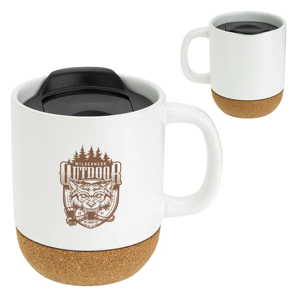 Mug en céramique Balsamo de 12 oz avec base en liège