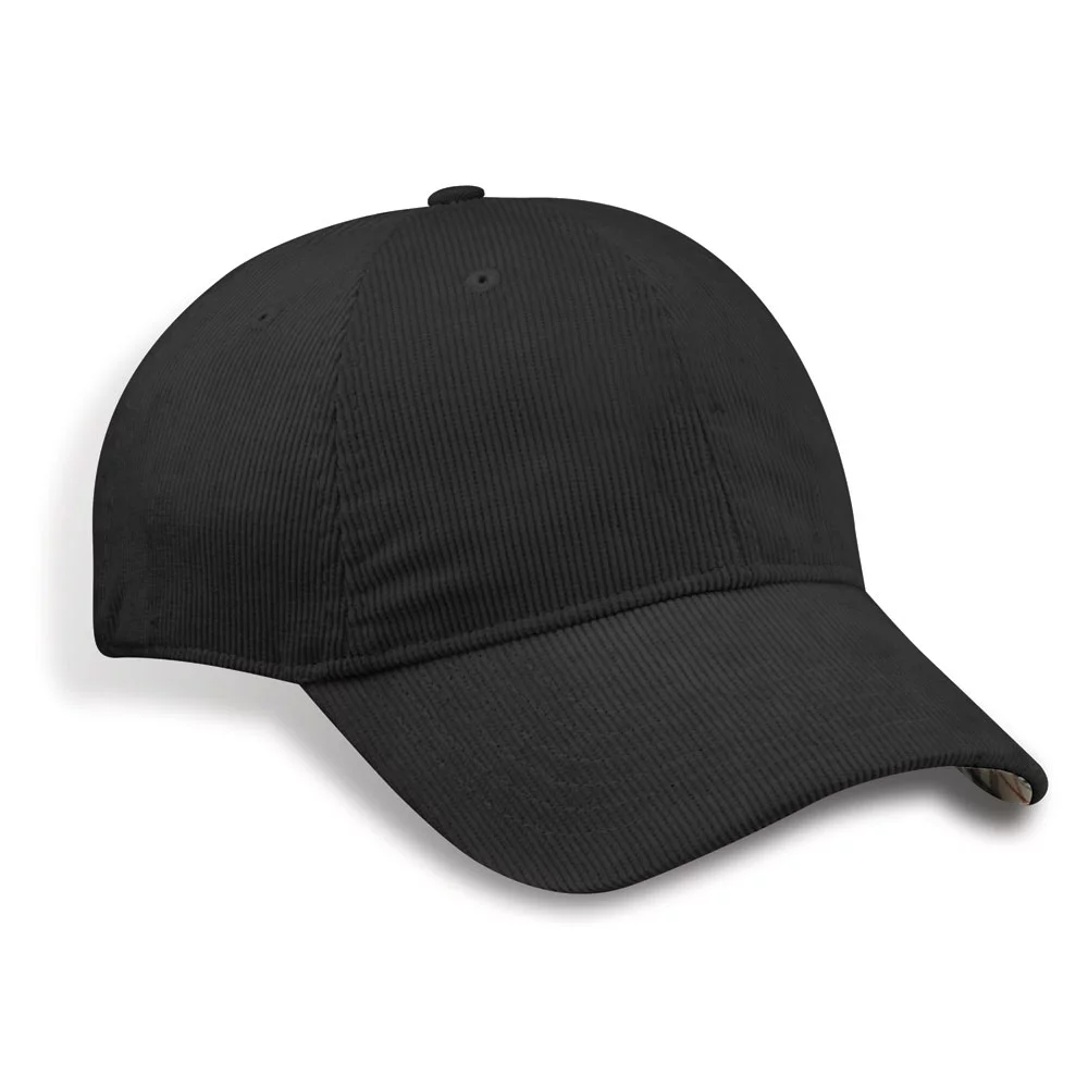 Casquette en velours côtelé Fez avec visière contrastante à carreaux.