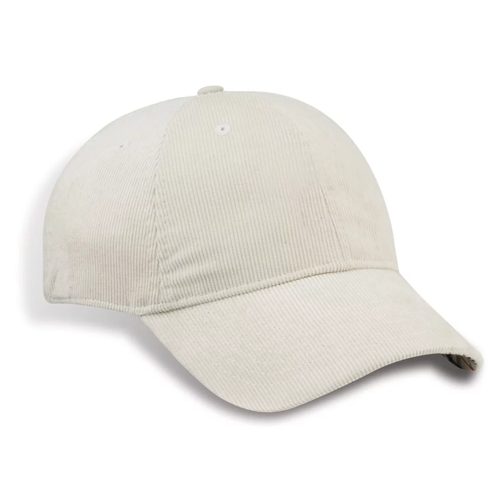 Casquette en velours côtelé Fez avec visière contrastante à carreaux.