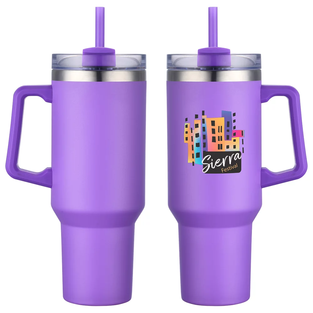 Genoa 40 oz Vacuum Insulated Travel Mug with Straw