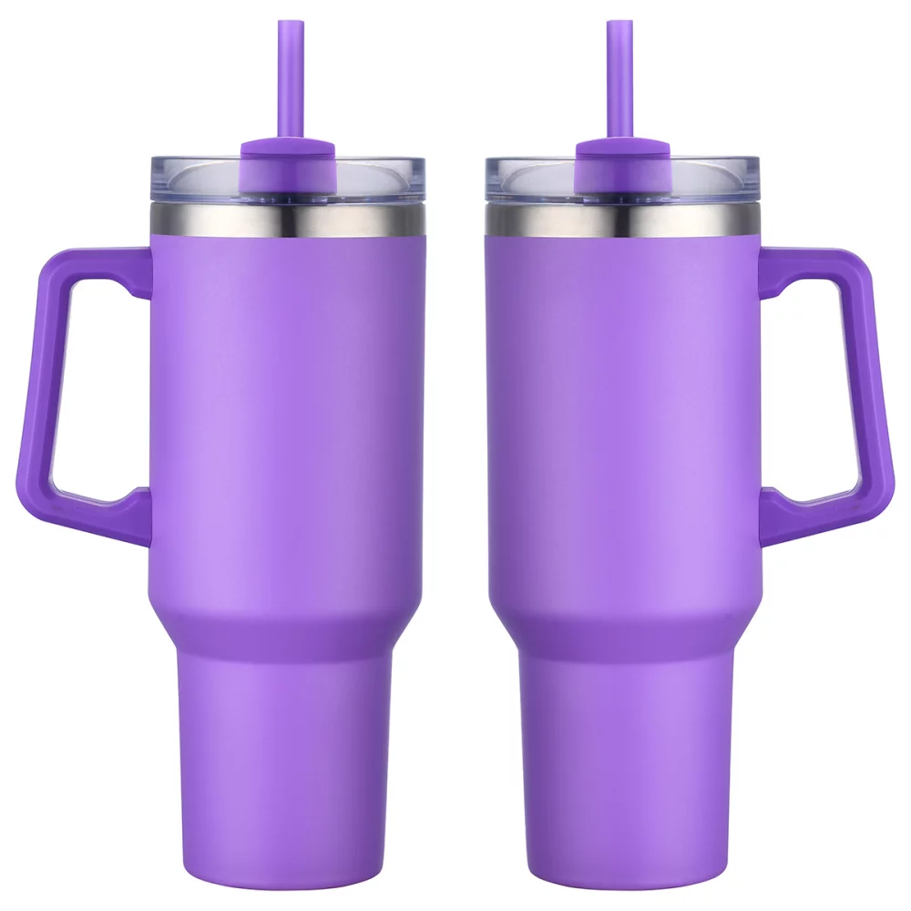 Mug de voyage isolé sous vide Genoa 40 oz avec paille