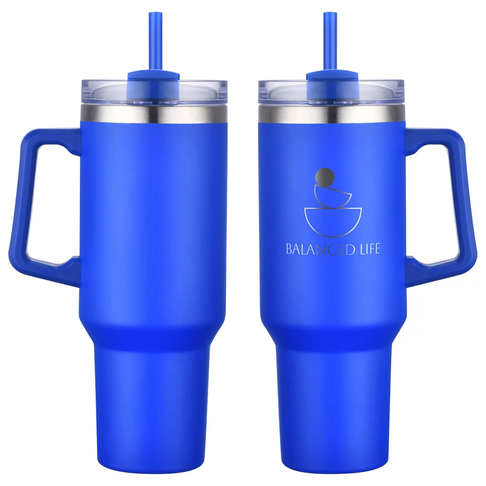 Mug de voyage isolé sous vide Genoa 40 oz avec paille