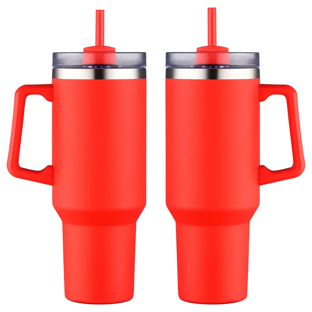 Mug de voyage isolé sous vide Genoa 40 oz avec paille