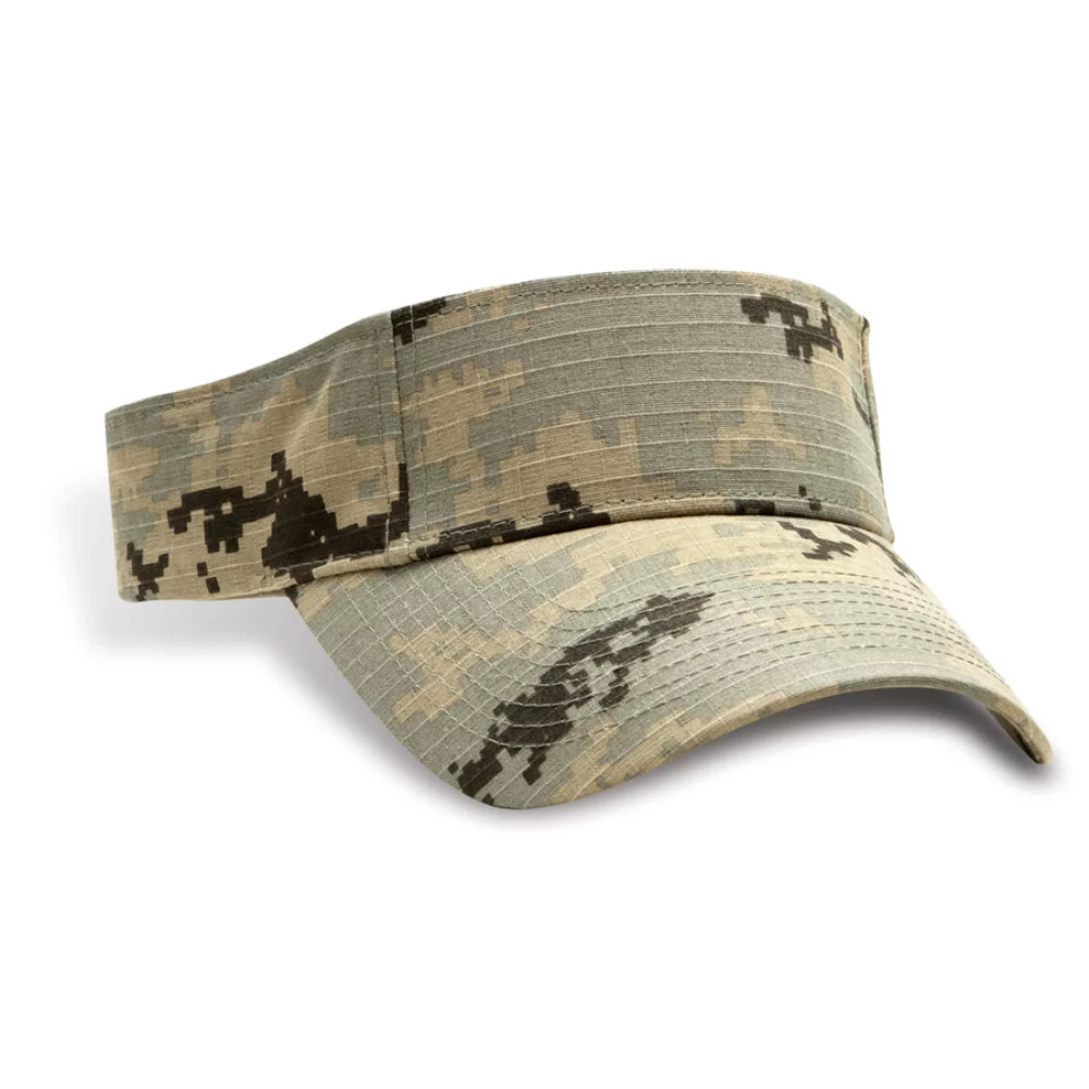 Visière en coton ripstop à motif camouflage numérique à taille basse