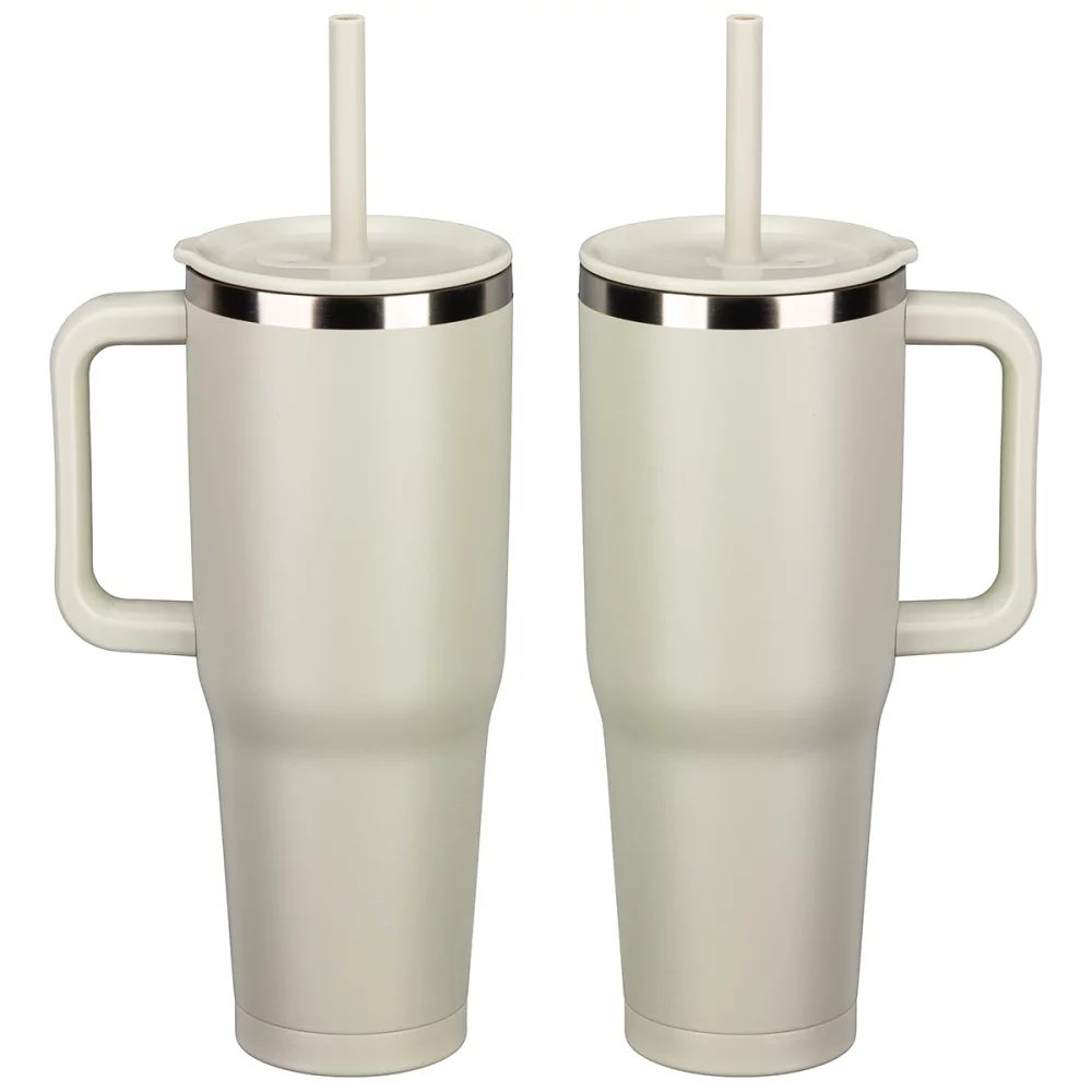 SENSO® Summit 40 oz Insulated Stainless Steel Travel Mug with Press-In Straw Lid