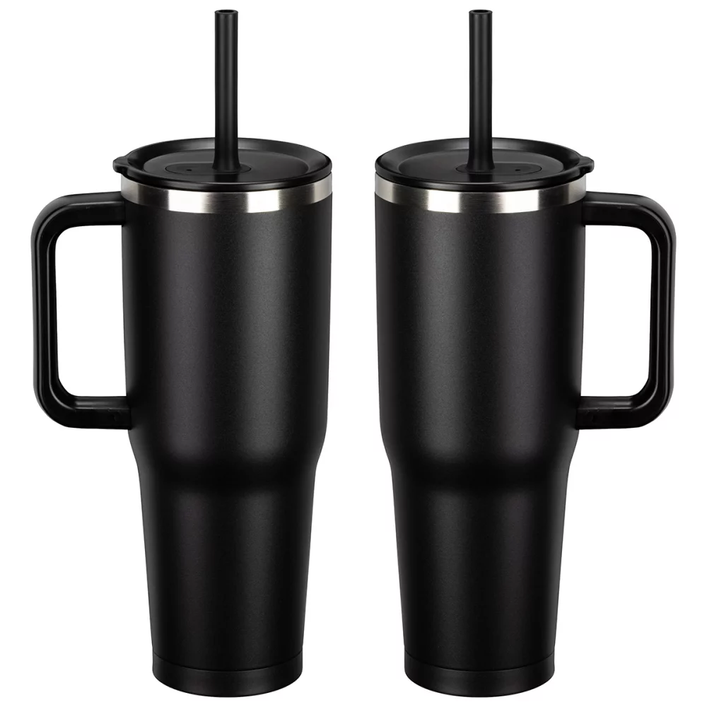 SENSO® Summit 40 oz Insulated Stainless Steel Travel Mug with Press-In Straw Lid